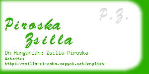 piroska zsilla business card